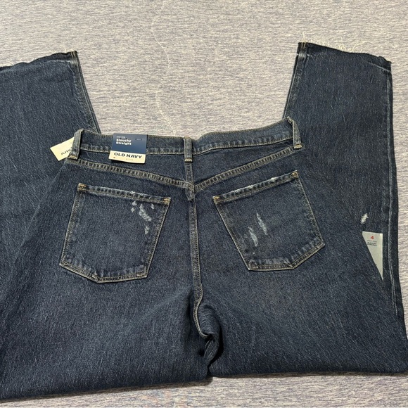 Old Navy Women’s Blue Slouchy Straight Jeans 4 - Picture 5 of 5